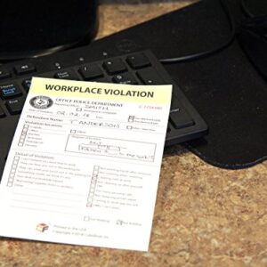 Office Workplace Violation Notice, Funny Workplace Violation Sticky Note pad, 4 x 6-inches, 50 Sheets