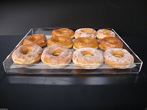 Displays2buy Acrylic Pastry Bakery Donut Bagels Cookie Display Case w/3 trays