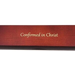 Confirmation Gift Set, Confirmed in Christ Wood and metal gold pen set with matching case, engraved with a special inspirational message