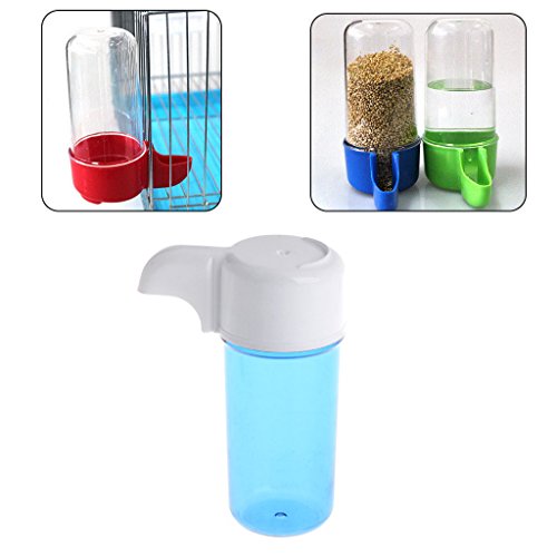 Hukai Automatic Bird Feeder Food Water Storage Plastic Parrot Cage Pet Drink Container