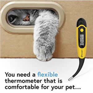 iProven Pet Thermometer (Termometro) for Accurate Fever Detection, Suitable for Cats/Dogs, Waterproof Pet Thermometer, Fast and Accurate Measurements in 20 Seconds - DT-K117