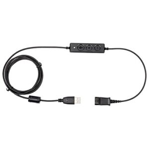 voicejoy usb adapter compatible with any plantronics or voicejoy wired headset with a qd and includes volume control and mute functionality (connect headset to pc, laptop and softphones)