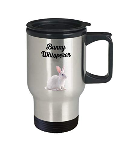 Bunny Whisperer Travel Mug - Funny Tea Hot Cocoa Coffee Insulated Tumbler Cup - Novelty Birthday Christmas Gag Gifts Idea