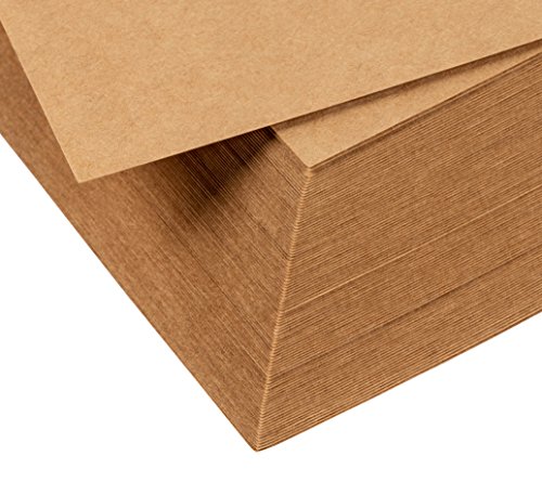 Blank Postcards - 100-Sheet Kraft Paper Postcards, Printable Blank Note Cards for Inkjet and Laser Printers, 2 Per Page 200 Cards in Total, Perforated, 170GSM Cardstock 5.5 x 8.5 Inches