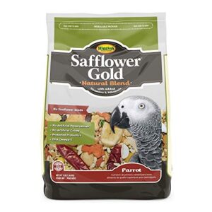 higgins safflower gold natural food mix for parrots, 6 lbs