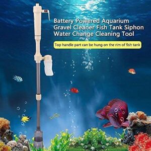 Aquarium Gravel Cleaner, Battery Powered Fish Tank Washer Siphon Water Change Cleaning Tool for Aquarium Fish Tank