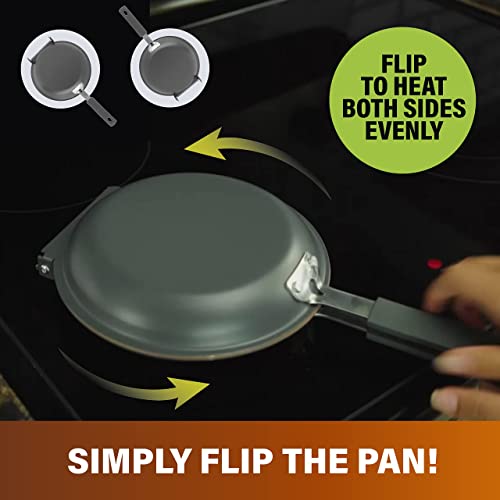 Gotham Steel Double Pan, The Perfect Pancake Maker – Nonstick Copper Easy to Flip Pan, Double Sided Frying Pan for Fluffy Pancakes, Omelets, Frittatas & More! Pancake Pan Dishwasher Safe Large