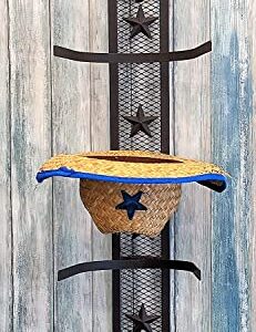 BestGiftEver Metal Star 4 Cowboy Hat Rack Fold-Up Wall Hanging Decoration Rustic Western Style