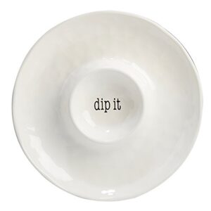 certified international corp it's just words chip and dip 13.75", multicolor