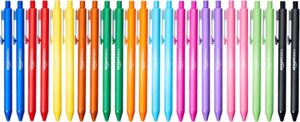 amazon basics retractable ballpoint pen - assorted colors - 24-pack