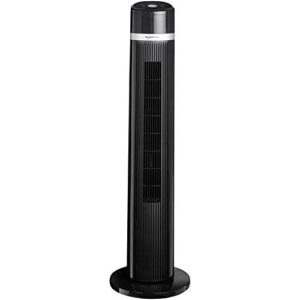 amazon basics oscillating 3 speed tower fan with remote