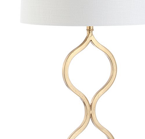 JONATHAN Y JYL3028A Levi 31.5" Metal/Crystal LED Table Lamp Contemporary Transitional Bedside Desk Nightstand Lamp for Bedroom Living Room Office College Bookcase LED Bulb Included, Gold Leaf