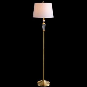 JONATHAN Y JYL2029A Harper 61" Crystal/Metal LED Floor Lamp Contemporary,Transitional,Traditional for Bedrooms, Living Room, Office, Reading, BrassGold/Clear