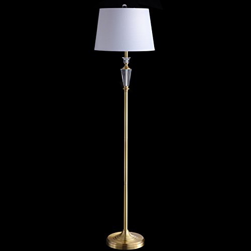 JONATHAN Y JYL2029A Harper 61" Crystal/Metal LED Floor Lamp Contemporary,Transitional,Traditional for Bedrooms, Living Room, Office, Reading, BrassGold/Clear