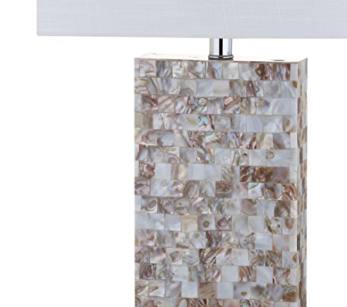 JONATHAN Y JYL1059A Cannon 29" Seashell and Crystal LED Table Lamp Coastal Contemporary Bedside Desk Nightstand Lamp for Bedroom Living Room Office College Bookcase LED Bulb Included, Natural/Clear
