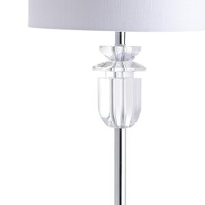 JONATHAN Y JYL1046A Aria 63" Crystal/Metal LED Floor Lamp Contemporary,Glam,Transitional for Bedrooms, Living Room, Office, Reading, Clear/Chrome