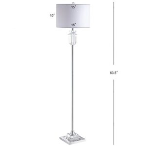JONATHAN Y JYL1046A Aria 63" Crystal/Metal LED Floor Lamp Contemporary,Glam,Transitional for Bedrooms, Living Room, Office, Reading, Clear/Chrome