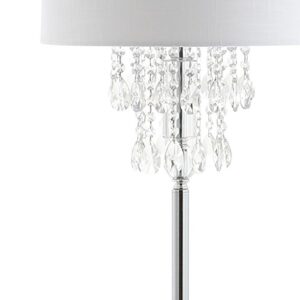 JONATHAN Y JYL2034A Abigail 61" Crystal/Metal LED Floor Lamp Contemporary,Transitional,Traditional,Glam for Bedrooms, Living Room, Office, Reading, Clear/Chrome