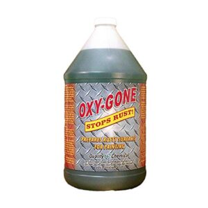 quality chemical oxy-gone rust remover and metal treatment / rust repair / prepares surfaces for painting / 1 gallon (128 oz.)