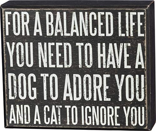 Primitives by Kathy Classic Box Sign, 6.5 x 5.5-Inches, for A Balanced Life You Need