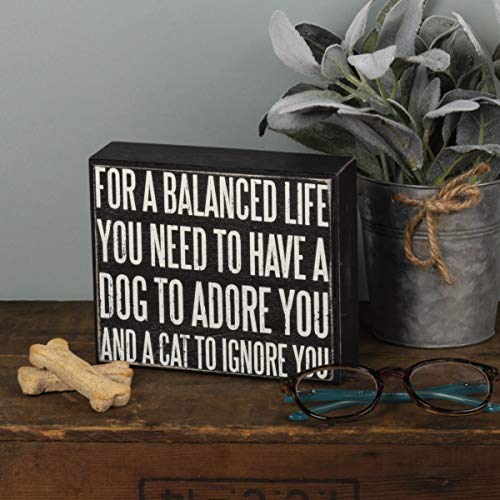 Primitives by Kathy Classic Box Sign, 6.5 x 5.5-Inches, for A Balanced Life You Need