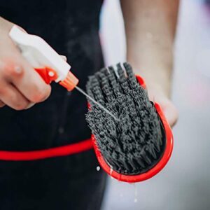 Maxshine Tire & Carpet Curved Brush, Stiff Bristle Wheel Cleaning Brush for Car Detailing(Length: 190mm)