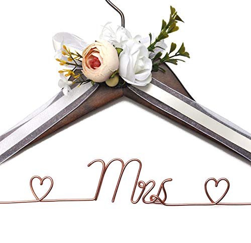 Wedding Dress Hanger, Wife Hanger, Bride Hanger, Bride Wedding Gift, Wooden and Steel Wire Hanger