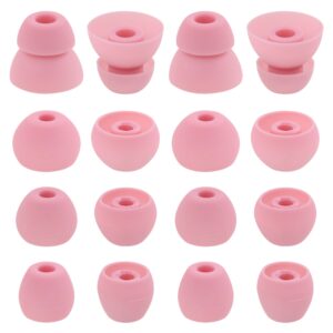 alxcd eartips compatible with beatsx in-ear earbuds, 8 pair s/m/l & double flange soft silicone earbuds tips, compatible with beats by dr. dre beatsx [8 pair/pink]