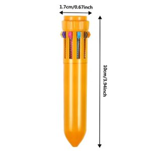 Frienda 24 Pieces 10-in-1 Retractable Ballpoint Pens shuttle pens Multicolor Pens Colorful Retractable Mini Shuttle Pens for Office School Supplies Students Children Kids