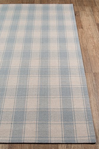 Erin Gates by Momeni Marlborough Charles Light Blue Hand Woven Wool Area Rug 8' X 10'