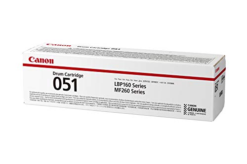 Canon Genuine-Drum, Cartridge 051 Black (2170C001), 1 Pack, for Canon imageCLASS MF269dw, MF267dw, MF264dw, LBP162dw Laser Printers