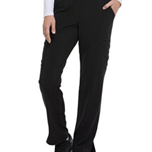 EDS Essentials Scrubs for Women, Yoga-Inspired Pull-On Pant with Four-Way Stretch and Moisture Wicking DK005, M, Black