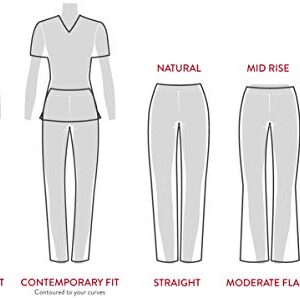 EDS Essentials Scrubs for Women, Yoga-Inspired Pull-On Pant with Four-Way Stretch and Moisture Wicking DK005, M, Black