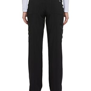 EDS Essentials Scrubs for Women, Yoga-Inspired Pull-On Pant with Four-Way Stretch and Moisture Wicking DK005, M, Black