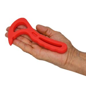 Safe Ring Pull Can Opener Protects Nails Arthritis Hands | Red - by Home-X