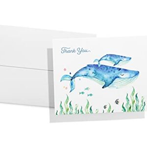 Twigs Baby Shower Thank You Cards - 12 Set - Thick, Blank Greeting Card Assortment With Envelopes - 5.5 x 4.25 In. All Occasion Stationery Paper - Made In USA