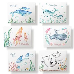 Twigs Baby Shower Thank You Cards - 12 Set - Thick, Blank Greeting Card Assortment With Envelopes - 5.5 x 4.25 In. All Occasion Stationery Paper - Made In USA