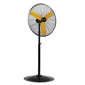 master 24 inch oscillating industrial high velocity pedestal fan - direct drive, all-metal construction with osha-compliant safety guards, 3 speed settings (mac-24posc)