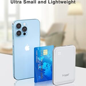 TG90° 4500mah Mini Portable Charger with Built-in Cable, Small Power Bank Portable Cell Phone Charger Compatible with iPhone 13/13 Pro Max/12/12 Pro Max/11/11 Pro Max/X/XS/8/7/6/SE and More