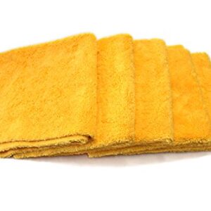 Maxshine 380GSM 5pcs Professional Zero Crazy Edgeless Microfiber Towel Set (Yellow, 16"x24")