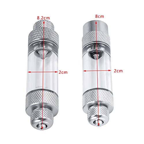 Aquarium Water Plant CO2 Bubble Counter Single/Double Head Non-Return Bubble Counter Fish Tank Tool (Double Head)