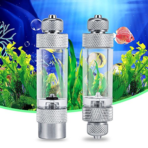 Aquarium Water Plant CO2 Bubble Counter Single/Double Head Non-Return Bubble Counter Fish Tank Tool (Double Head)