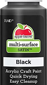 Apple Barrel Multi Surface Acrylic Paint, 2 oz, Black 2 Fl Oz