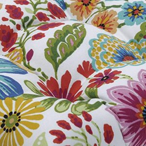 Pillow Perfect Outdoor/Indoor Gregoire Prima Reversible Chair Pads, 15.5" x 16", Floral, 2 Pack