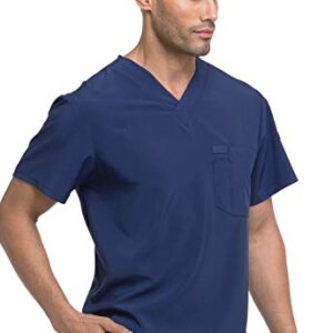 Dickies EDS Essentials Men Scrubs Top Tuckable V-Neck DK635, L, Navy