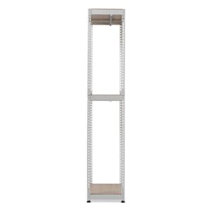 Baxton Studio Gavin White Metal 3-Shelf Closet Storage Racking Organizer