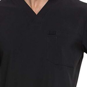 Dickies EDS Essentials Men Scrubs Top V-Neck DK645, L, Black