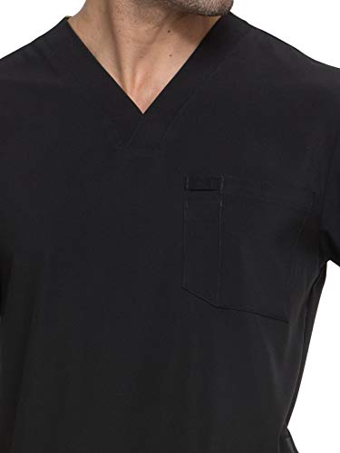 Dickies EDS Essentials Men Scrubs Top V-Neck DK645, L, Black