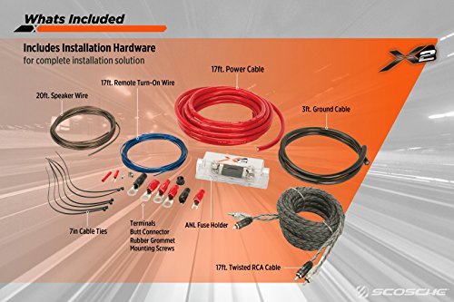 SCOSCHE X2AKA95 Ultra High Current Single Amp Kit