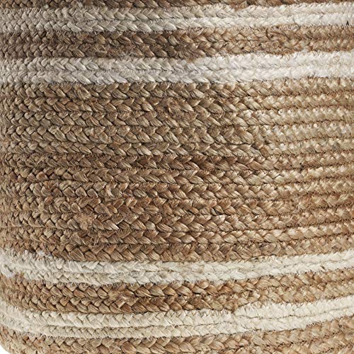 LR Home Betsy Basket, 19" x 19" x 19", Tan/White